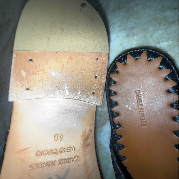 Carrie Forbes Tana woven black Raffia hand made sandals. 40 - Picture 7 of 9